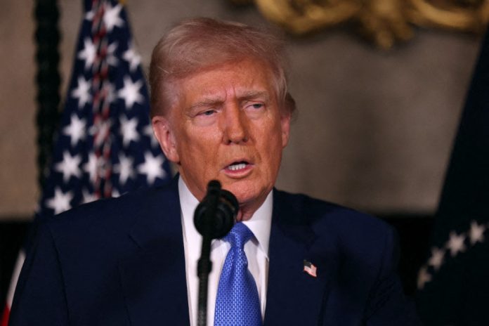 President Trump Signs Executive Orders At Mar-a-Lago In Palm Beach, Florida